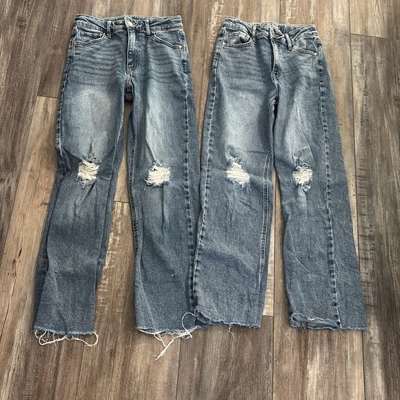 Art Class distressed raw edge jeans lot size 14 - Picture 3 of 9
